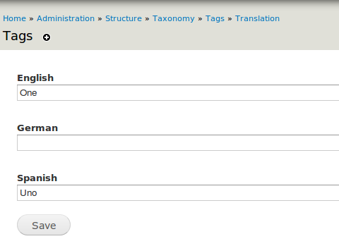 Drupal - Internationalization - Tag translation