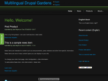 Multilingual Web with Drupal Gardens - English Home