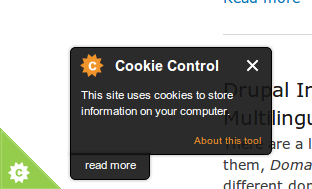 Aviso del módulo Cookie Control