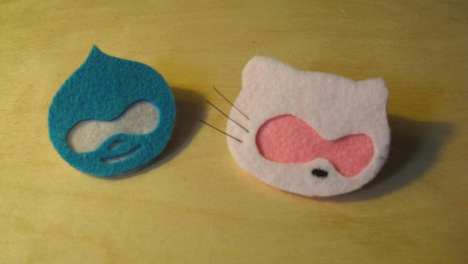 Picture of Hello Drupal! Hello Kitty! hand made in fabric.