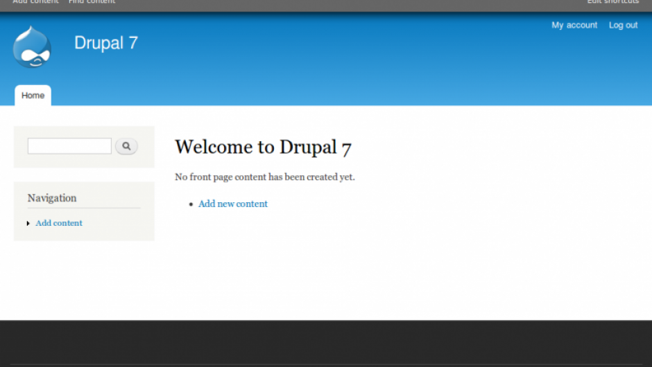 Welcome to Drupal 7 - Screenshot
