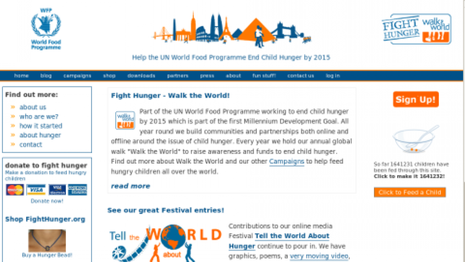 Fighthunger.org screenshot
